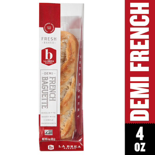 Labrea Bakery Retail French Demi Glace Parbaked Baguette Bread Loaf, 48 x 4.8 oz Case - DOT product image 2