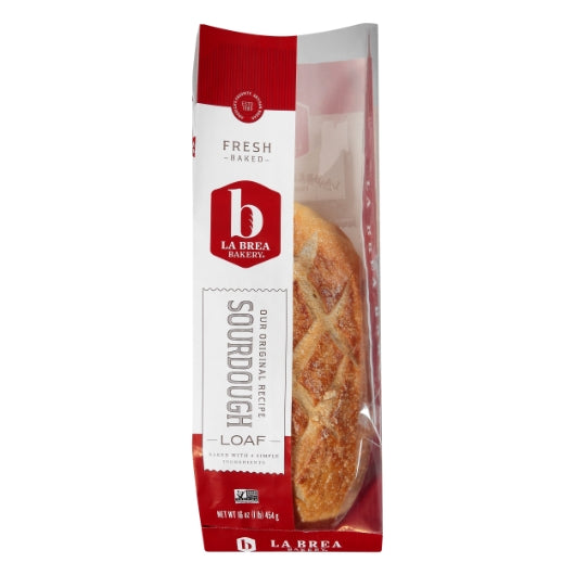 Labrea Bakery Retail Sourdough Parbaked Loaf, 12 x 18 oz Case - Breads, Rolls & Buns