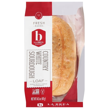 La Brea Retail Country White Sourdough Oval Parbaked Loaf, 12 x 14.5 oz Case - Breads, Rolls & Buns