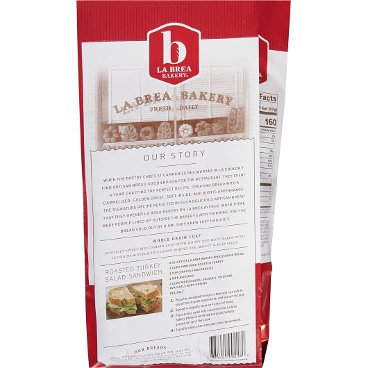 Labrea Bakery Unsliced Whole Grain Parbaked Loaf, 1 x 18 oz Case - DOT product image 6