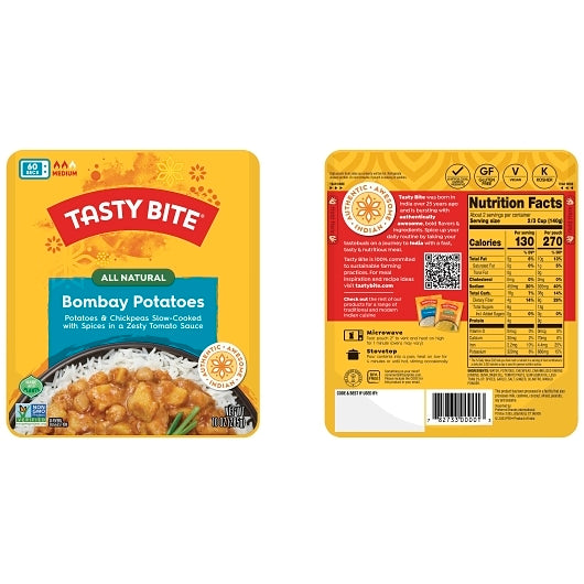 Tasty Bite BOMBAY POTATOES, 48 x 10 oz Case - DOT product image 2