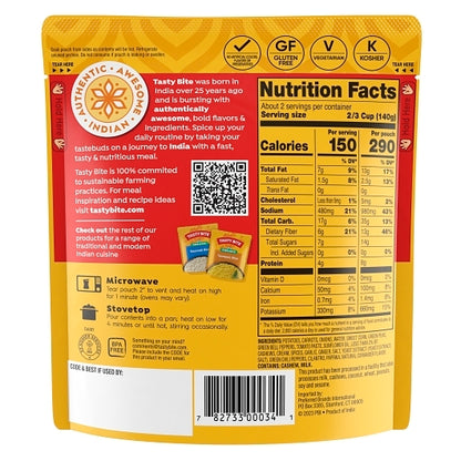 Tasty Bite VEGETABLE TIKKA MASALA, 48 x 10 oz Case - Alternate product angle or state