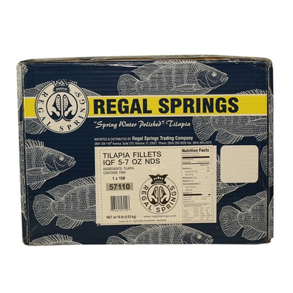 Regal Springs 5-7 Oz Individual Quick Frozen Product Of Indonesia Tilapia Fillets, 1 x 10 lb Case - DOT product image 3