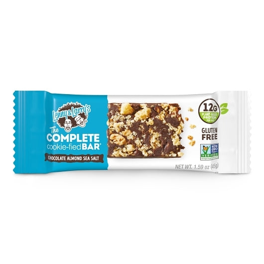 Lenny & Larry's The Complete Cookiefied Bar Chocolate Almond Sea Salt, 12 x 9 x 1.59 oz Case - Snack Bars & Granola Bars