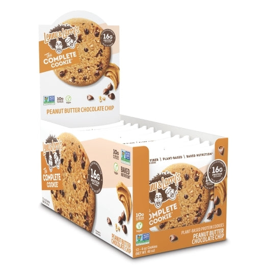 Lenny and Larrys COMPLETE PEANUT BUTTER CHOCOLATE CHIP COOKIE, 6 x 12 x 4 oz Case - DOT product image 2