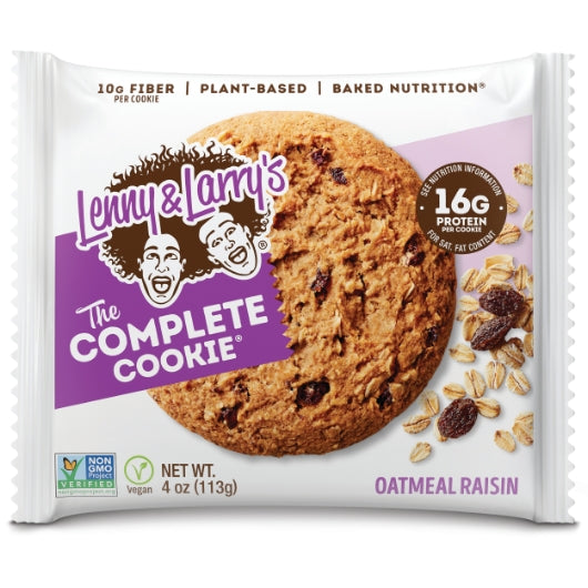Lenny and Larrys Oatmeal Raisin Complete Cookie, 6 x 12 x 4 oz Case - Snack Bars & Granola Bars