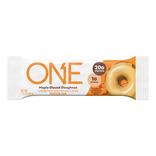 ONE Maple Glazed Doughnut Bar, 6 x 12 x 2.12 oz Case - Snack Bars & Granola Bars
