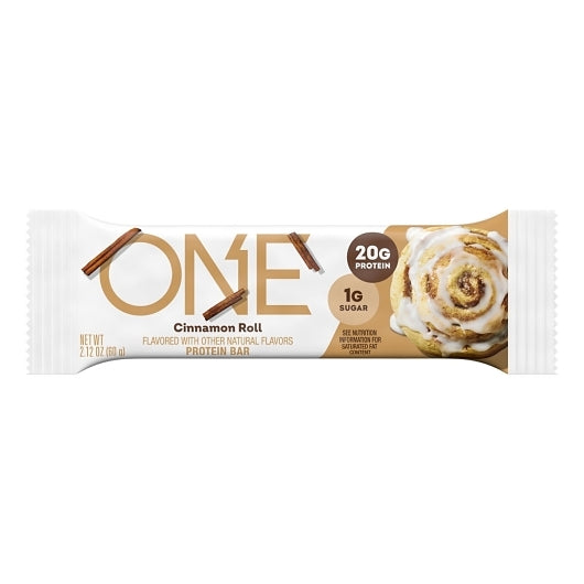 ONE Cinnamon Roll Bar, 6 x 12 x 2.12 oz Case - Snack Bars & Granola Bars