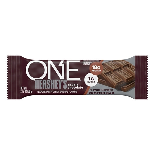 ONE & Hershey Double Chocolate Flavored Protein Standard Bar, 6 x 12 x 2.12 oz Case - Candy & Confections