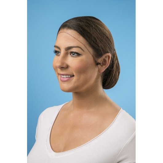 Cellucap 28 Inch Nylon Dark Brown Disposable Hairnet, 10 x 144 each Case - DOT product image 2