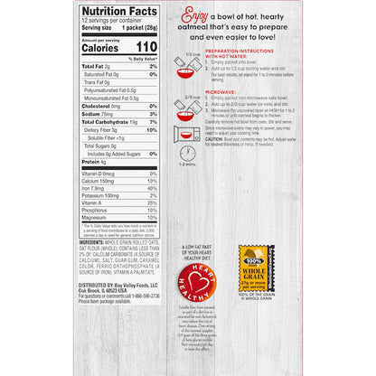 Ralston Hot Cereal Regular Instant Oatmeal, 12 x 11.85 oz Case - DOT product image 4