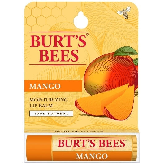 Burts Bees Mango Lip Balm Mango Blister, 8 x 6 x 0.15 oz Case - Health & Personal Care