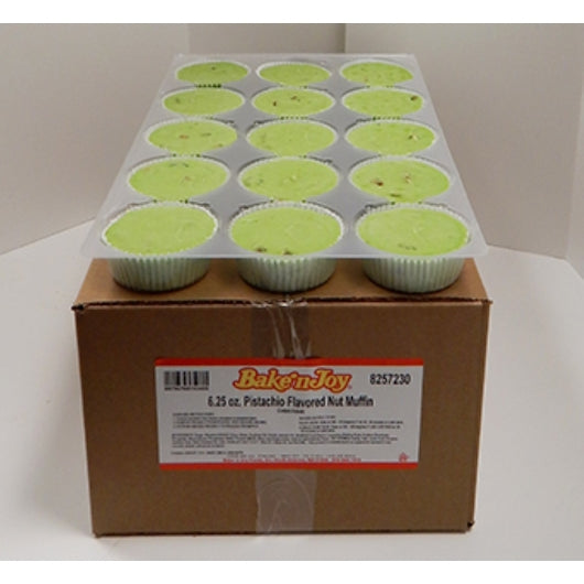 Bake N Joy Pistachio Flavored Nut Muffin Batter, 75 x 6.25 oz Case - Bakery & Desserts