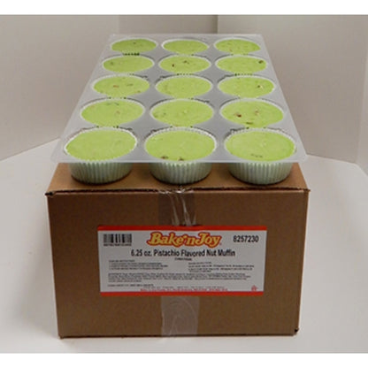 Bake N Joy Pistachio Flavored Nut Muffin Batter, 75 x 6.25 oz Case - Bakery & Desserts