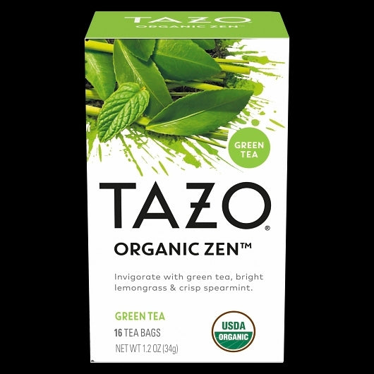 Tazo Tea Bag Organic Zen, 6 x 16 ct Case - Coffee & Tea - image 2