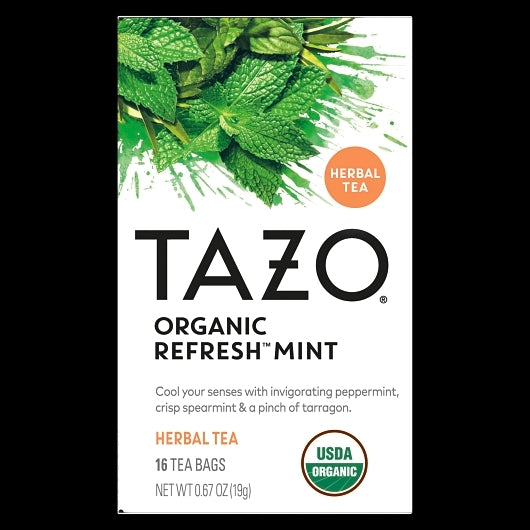 Tazo Tea Bag Refresh Mint, 6 x 0.042 lb Case - Candy & Confections