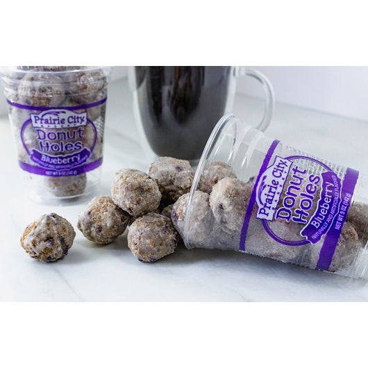 Prairie City Bakery Blueberry Donut Hole, 12 x 5 oz Case - Bakery & Desserts