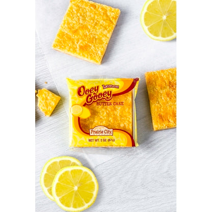 Prairie City Bakery Ooey Gooey Lemon Butter Cake, 6 x 10 x 2 oz Case - Bakery & Desserts