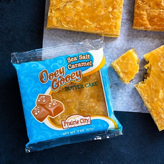 Prairie City Bakery Ooey Gooey Sea Salt Caramel Butter Cake, 6 x 10 x 2 oz Case - Bakery & Desserts