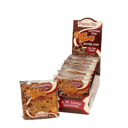 Prairie City Bakery Ooey Gooey Chocolate Chip Butter Cake, 6 x 10 x 2 oz Case - Bakery & Desserts