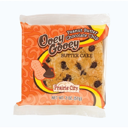 Prairie City Bakery Ooey Gooey Peanut Butter Chocolate Chip Butter Cake, 6 x 10 x 2 oz Case - DOT product image 2