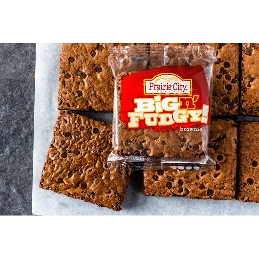Prairie City Bakery Big N' Fudgy Brownie, 4 x 12 x 3.5 oz Case - Bakery & Desserts