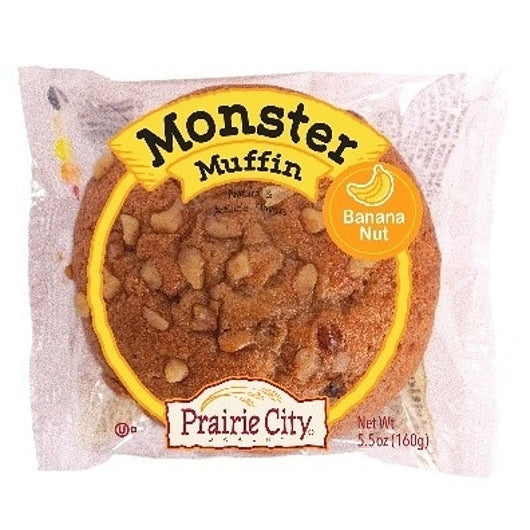 Prairie City Bakery Individually Wrapped Banana Nut Monster Muffin, 8 x 6 x 5.5 oz Case - Bakery & Desserts - image 2
