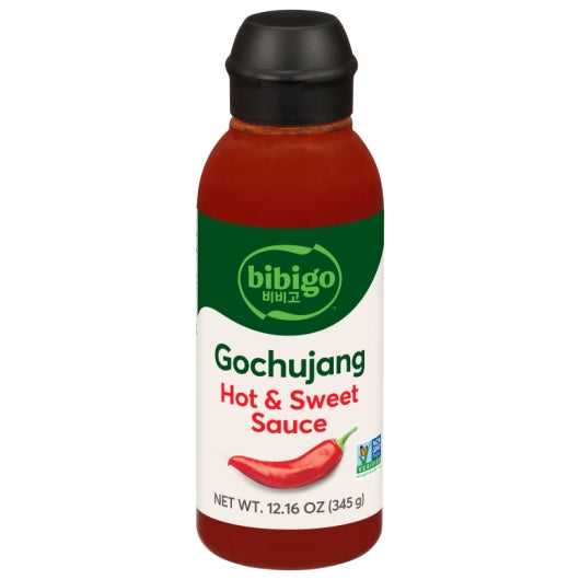 Bibigo Korean-Style Hot & Sweet Gochujang Sauce, 6 x 12.16 oz Case - Condiments & Sauces