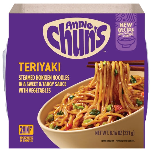 Annie Chun's Teriyaki Noodle Bowl With Vegetables, 6 x 8.16 oz Case - Prepared Foods