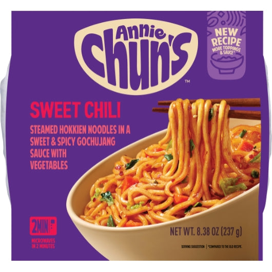 Annie Chun's Sweet Chili Noodle Bowl With Vegetables, 6 x 8.38 oz Case - Prepared Foods - image 2