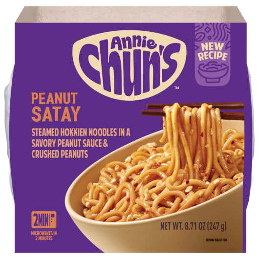 Annie Chun's Peanut Satay Noodle Bowl, 6 x 8.71 oz Case - Prepared Foods