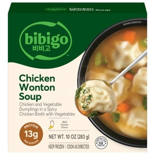 Bibigo Spicy Chicken & Vegetable Wonton Soup, 6 x 10 oz Case - Prepared Foods