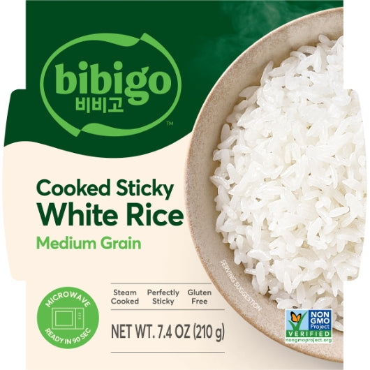 Bibigo Korean Style Cooked Sticky White Rice Bowl, 6 x 7.4 oz Case - Plates Bowls - image 2
