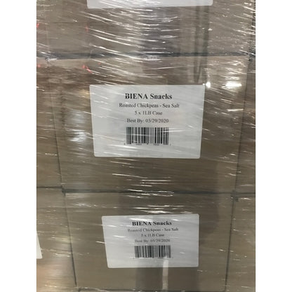 Biena Snacks Bulk Sea Salt Chickpeas, 1 x 5 lb Case - Snacks