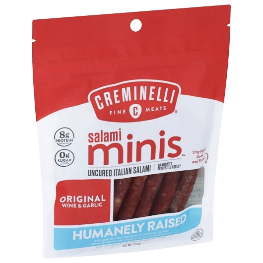 Creminelli Fine Meats Salami Minis Original Wine & Garlic Uncured Italian Salami, 12 x 1 each Case - DOT product image 3
