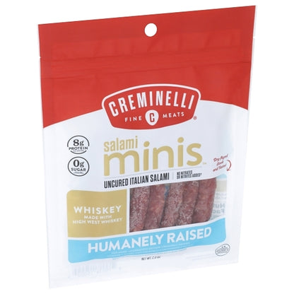 Creminelli Fine Meats Salami Minis High West Whiskey Uncured Italian Salami, 12 x 1 each Case - DOT product image 3