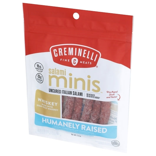Creminelli Fine Meats Salami Minis High West Whiskey Uncured Italian Salami, 12 x 1 each Case - DOT product image 5