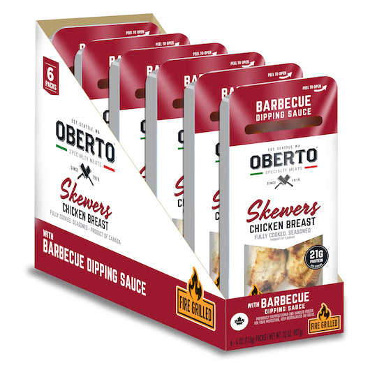 Oberto CHICKEN BITES BBQ, 5 x 6 x 4 oz Case - DOT product image 2