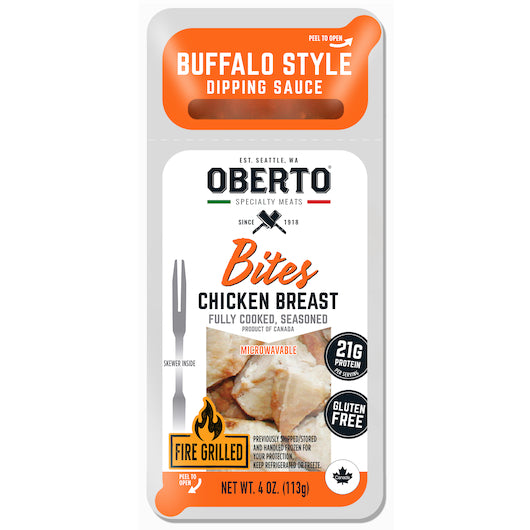 Oberto CHICKEN BITES BUFFALO, 5 x 6 x 4 oz Case - DOT product image 2