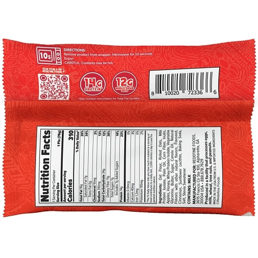 Redefine Foods Original Marshmallow Oatmeal Protein Pie Case Shipper, 2 x 8 x 2.47 oz Case - Bakery & Desserts - image 2