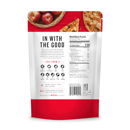 Safe + Fair Honeycrisp Apple Pie Granola, 6 x 12 oz Case - DOT product image 4
