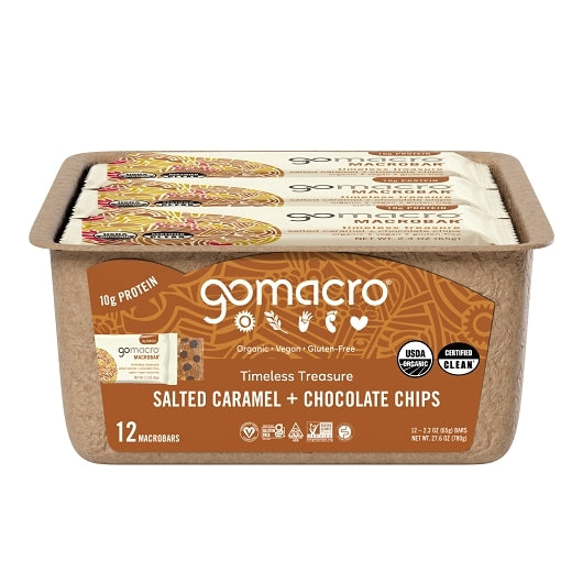 Gomacro Salted Caramel & Chocolate Chips Bar, 12 x 1 each Case - Candy & Confections - image 2