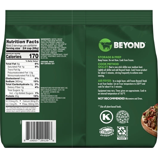 Beyond Meat Chimichurri Steak, 8 x 10 oz Case - Prepared Foods