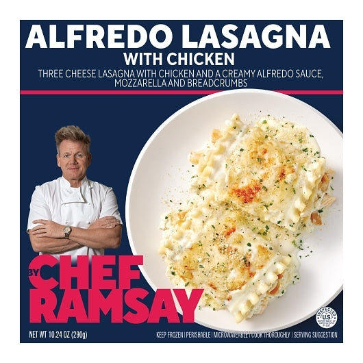 By Chef Ramsay Chicken Alfredo Lasagna, 8 x 10.2 oz Case - Prepared Foods