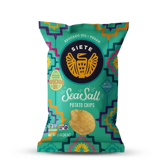 Siete Family Foods Sea Salt Kettle Cooked Potato Chips, 24 x 1.5 oz Case - Snacks - image 2