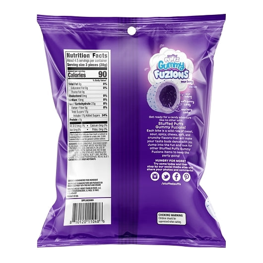 Stuffed Puffs Sour Berry Mixed Berry Bites, 8 x 4.36 oz Case - Candy & Confections - image 2