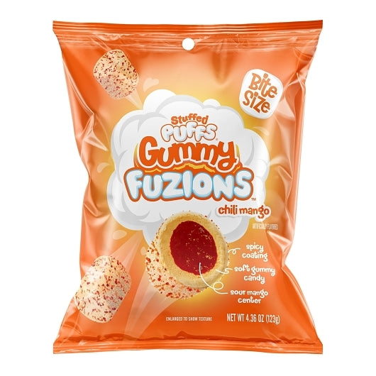 Stuffed Puffs Chili Mango Gummy Bites, 8 x 4.36 oz Case - Candy & Confections