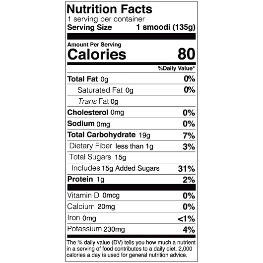 Smoodi Cucumber Lime Mint Refresher, 12 x 4.8 oz Case - Frozen Fruit