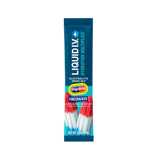 Liquid I.V. Popsicle Firecracker Electrolyte Drink Mix 8 Count, 12 x 8 x 0.56 oz Case - Pantry Ingredients