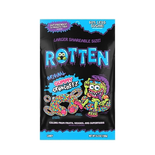 Rotten Original Gummy Cruncheez Candy, 4 x 6 x 5.3 oz Case - Candy & Confections